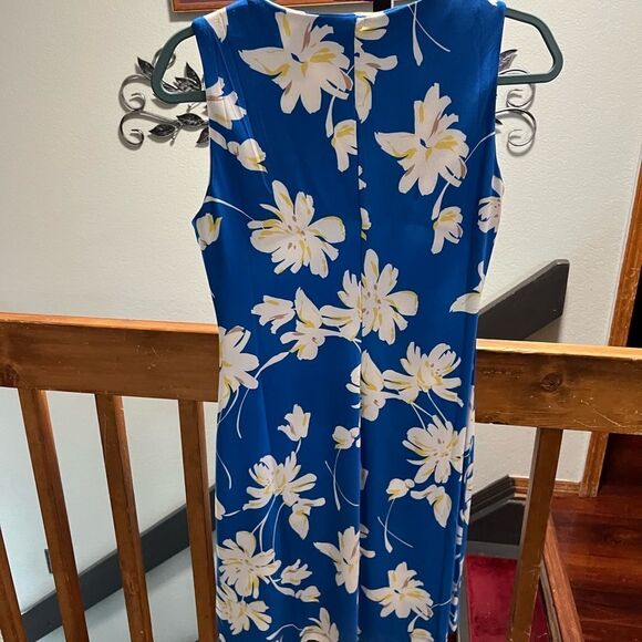 NWOT Tommy Hilfiger Blue Floral Sleeveless Dress Size 4 #085 - Picture 5 of 7